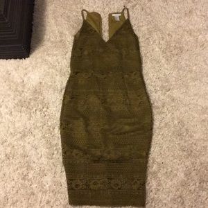 H&M green crochet dress size 6